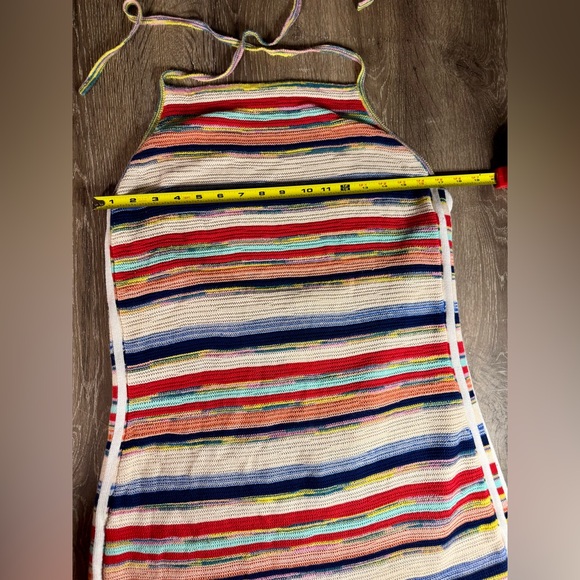 ADIDAS X KSENIASCHNAIDER Knitted Halter Dress Multicolor Stripe - Size XL - Picture 11 of 15